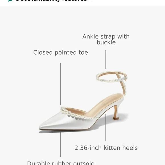 White Pearl-Embellished Women's Heels - Picture 5 of 6